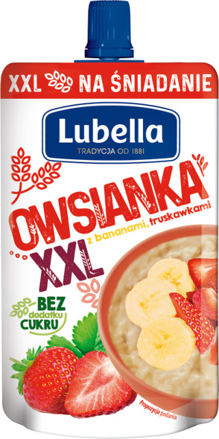 LUBELLA Owsianka z bananami truskawkami XXL 170g