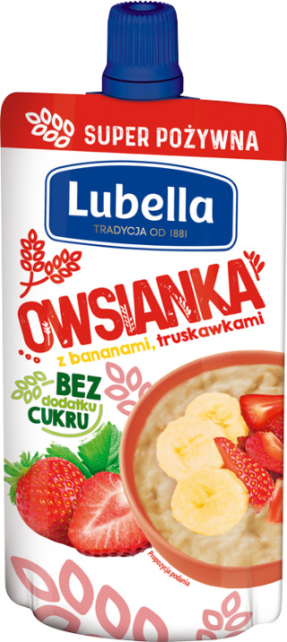 LUBELLA Owsianka z bananami truskawką 100g