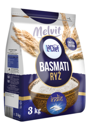 MELVIT LA CHEF Ryż basmati Traditional Indian 3kg