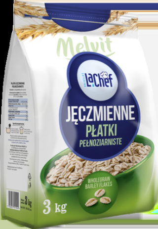 MELVIT La Chef płatki jęczmienne pełnoziarniste 3kg