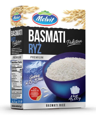 MELVIT Ryż basmati 4x100g 400g