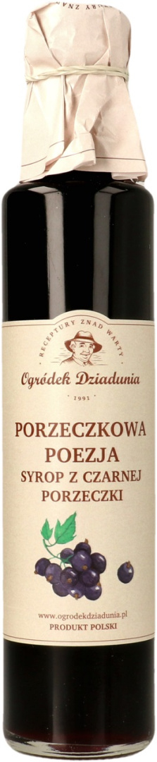 OGRÓDEK DZIADUNIA Syrop z czarnej porzeczki - Porzeczkowa Poezja 315g