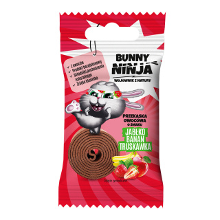 Przekąska owocowa o smaku jabłko-banan-truskawka 15g BUNNY NINJA ROLLS