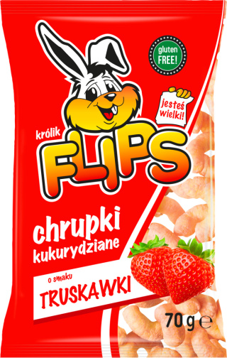 SANTE Flips Chrupki Kukurydziane o smaku truskawkowym 70g