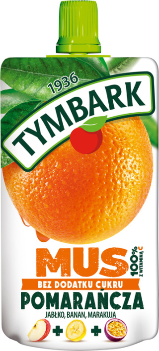 TYMBARK MUS 100% POMARAŃCZA MARAKUJA JABŁKO BANAN 120G