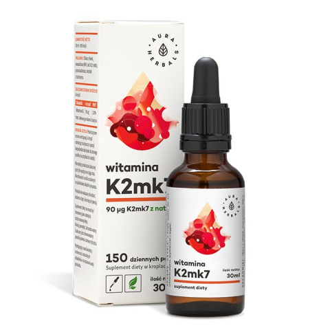 AURA HERBALS Witamina K2 90 mcg krople 30 ml