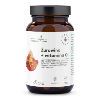 AURA HERBALS Żurawina 800 mg + Witamina C kapsułki 60szt