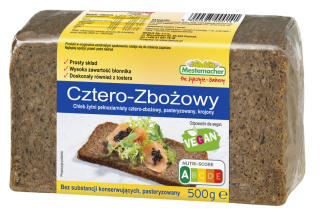 BENUS CHLEB ŻYTNI CZTERO-ZBOŻOWY 500g