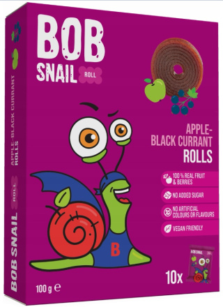 BOB SNAIL Przekąska jabłko-czarna porzeczka 100g