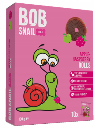 BOB SNAIL Przekąska jabłkowo-malinowa 100g