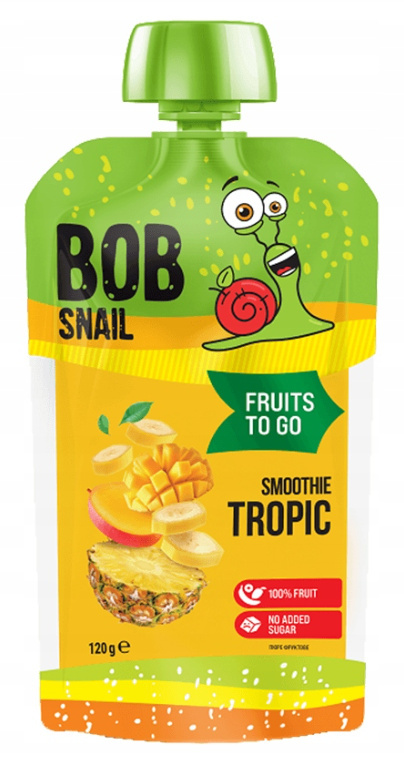 BOB SNAIL smoothie TROPIC banan ananas mango 120g