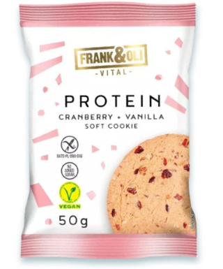 .Ciasteczko proteinowe Żurawina i wanilia 50 g FRANK&OLI.