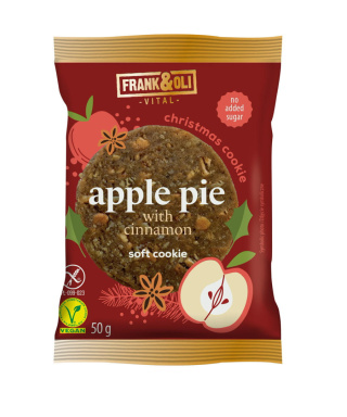 FRANK&OLI Christmas soft cookie miękkie ciasteczko APPLE PIE bez cukru 50g EDYCJA LIMITOWANA