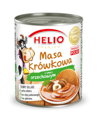 HELIO Masa krówkowa kajmak o smaku orzechowym Premium 400g