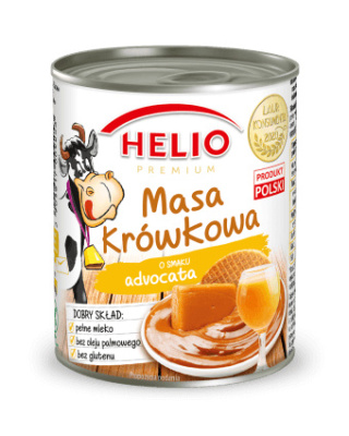 HELIO Masa krówkowa kajmak o smaku advocata Premium 400g