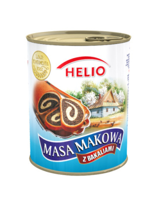 HELIO Masa makowa w puszce z bakaliami 850g