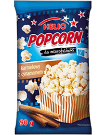 HELIO Popcorn do mikrofalówki karmelowy z cynamonem 90G