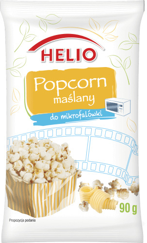 HELIO Popcorn do mikrofali maślany 90G