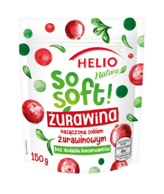 HELIO So Soft Natura Żurawina nasączona sokiem 150G