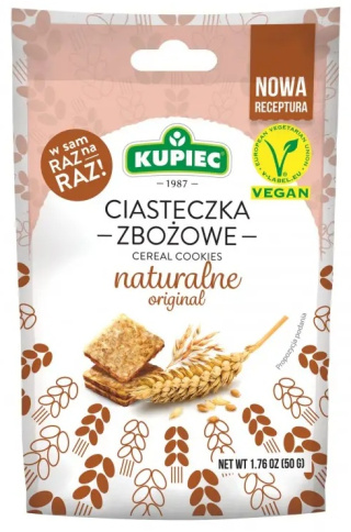 KUPIEC Ciasteczka zbożowe naturalne oryginalne 50g