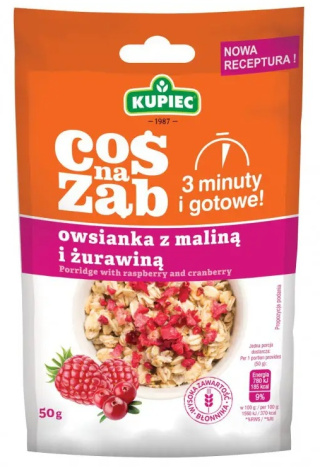 KUPIEC Owsianka malinowo-żurawinowa 50g