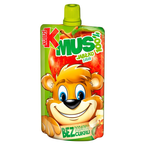 Kubuś Mus wieloowocowy 100% banan jabłko 100G