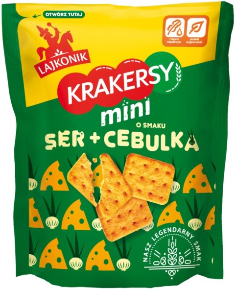 LAJKONIK Krakersy mini ser cebulka 100g