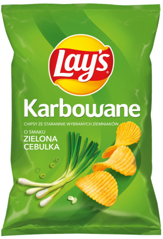 LAY'S Chipsy ziemniaczane karbowane Zielona cebulka 120g