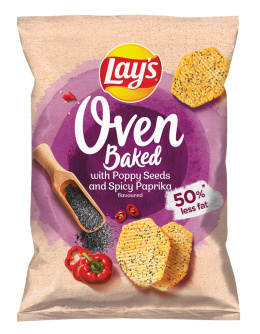 LAY'S OVEN BAKED Chipsy z makiem o smaku ostrej papryki 110G