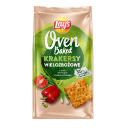 LAY'S Oven Baked Krakersy wielozbożowe o smaku warzywa z zieloną cebulką 80G