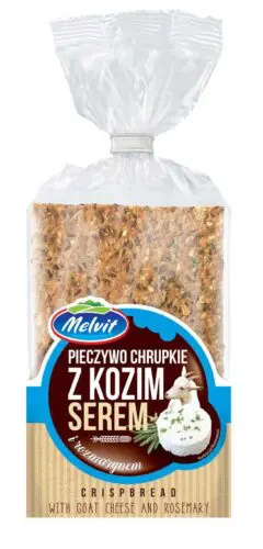 MELVIT Crispy pieczywo chrupkie z serem kozim i rozmarynem 130g