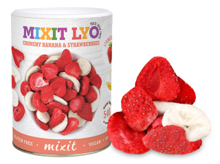 MIXIT chrupiące owoce banan i truskawka liofilizowane 80g