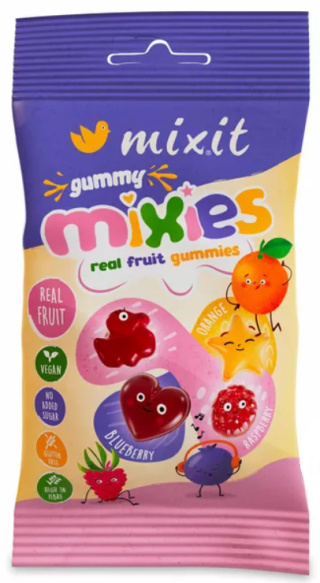 MIXIT Owocowe Mixies naturalne cukierki żelki 35g