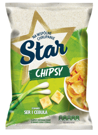 STAR Chipsy o smaku ser i cebula 120 g