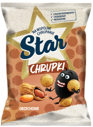 STAR chrupki kukurydziane orzechowe 125G