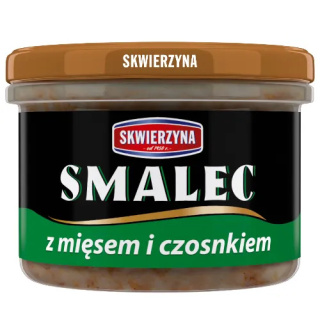 Skwierzyna Smalec z Mięsem i czosnkiem w słoiku 160g