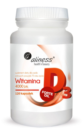 ALINESS Witamina D3 FORTE oil 4000 j.m. 120 kapsułek