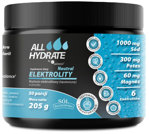 ALLHydrate Elektrolity Neutral 205 g 50 porcji