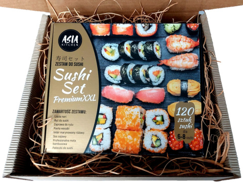 ASIA KITCHEN Zestaw Sushi Set Premium GOLD XXL + PAKOWANIE NA PREZENT