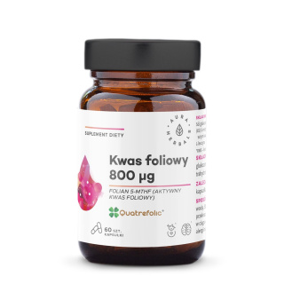 AURA HERBALS Kwas foliowy 800 μg Quatrefolic kapsułki 60 szt