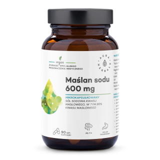 AURA HERBALS Maślan sodu mikrokapsułkowany 600mg kapsułki 90 szt