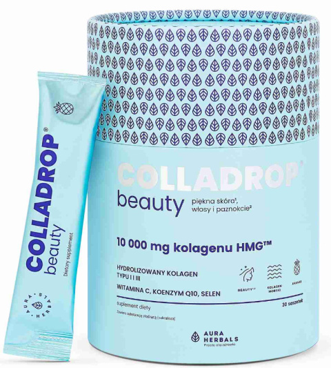 AURA HERBALS Colladrop® Beauty kolagen HMG™ 10000 mg ananas saszetki 30szt