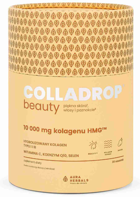 AURA HERBALS Colladrop® Beauty kolagen HMG™ 10000mg mango saszetki 30szt