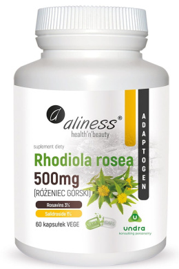 Aliness Rhodiola rosea różeniec górski 500mg x 60 Vege caps