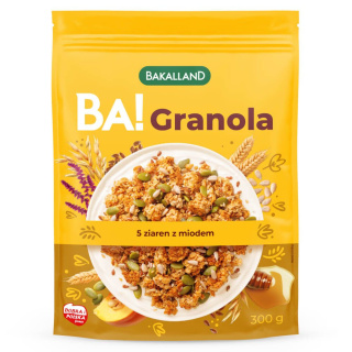 BAKALLAND BA! GRANOLA 5 ZIAREN Z MIODEM 300G