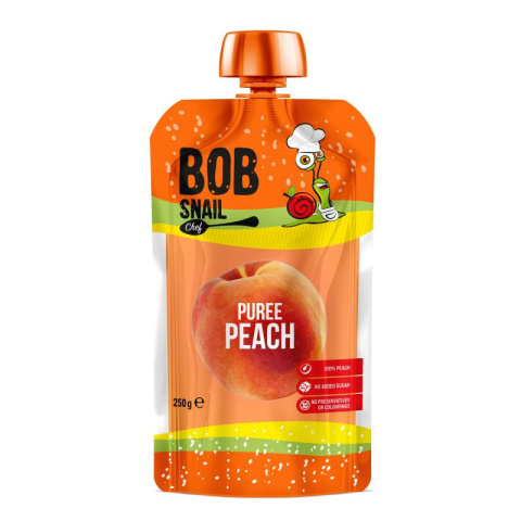 BOB SNAIL Puree smoothie z brzoskwini 100% owoców 250g