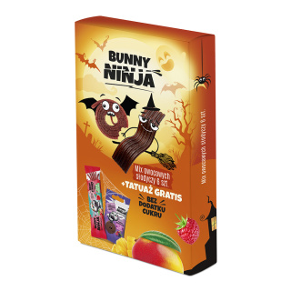 BUNNY NINJA Halloween owocowe zdrowe słodycze ZESTAW