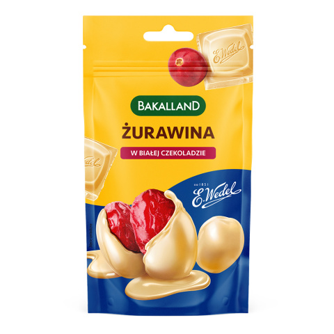 Bakalland Żurawina w białej czekoladzie 74g