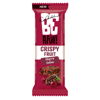 BeRAW! Bar Crispy Fruit Baton owocowy Cherry&Cocoa Wiśnia i Kakao 40g