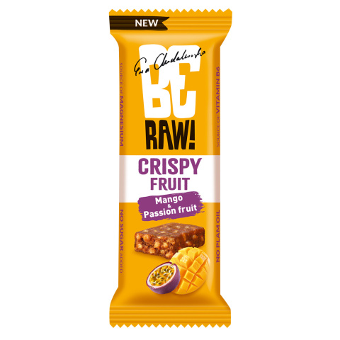 BeRAW! Bar Crispy Fruit Baton owocowy Mango&Marakuja Mango i Marakuja 40g